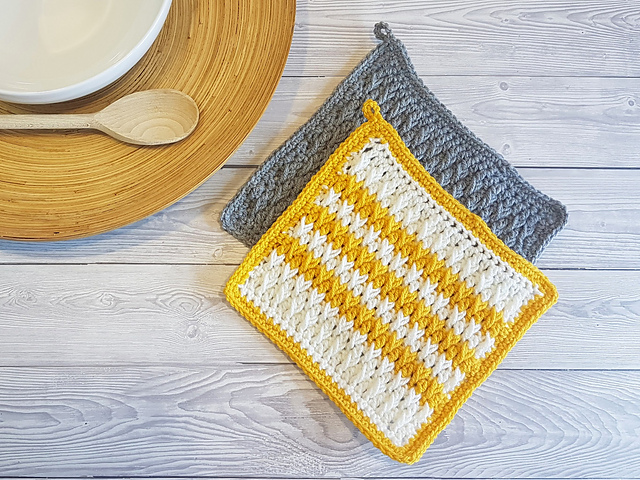 Alpine Stitch Pot Holders