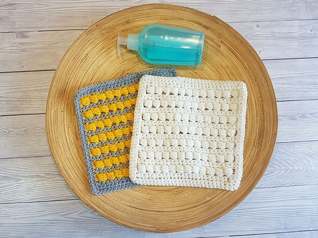 Bead Stitch Washcloths