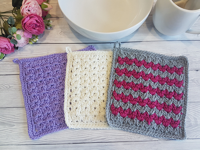 Cluster V Stitch Hot Pads