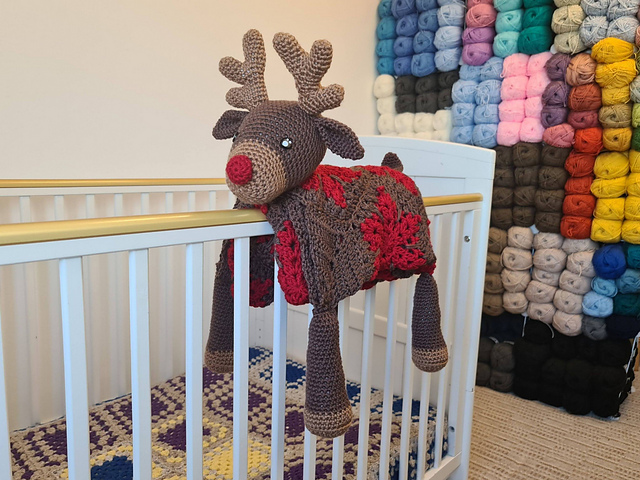 3in1 Reindeer Baby Blanket