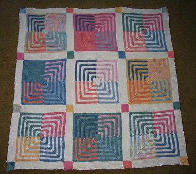Mitered Baby Afghan