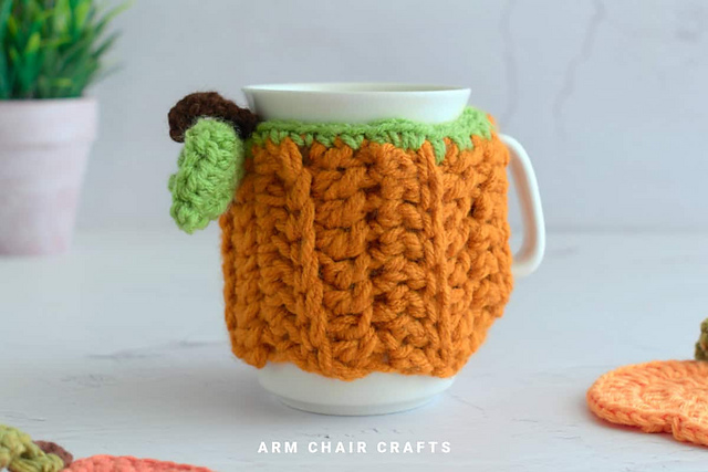 Pumpkin Crochet Mug Cozy