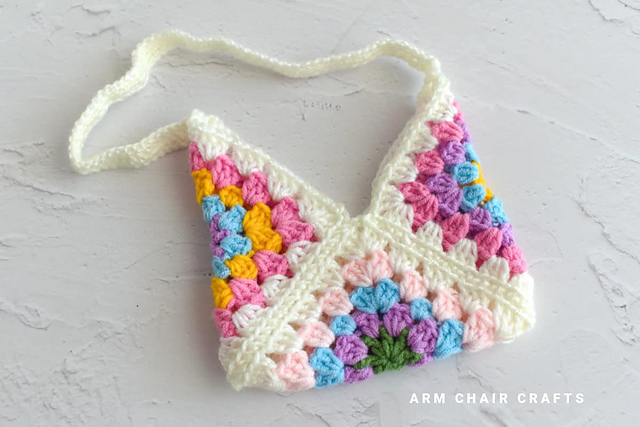 Granny Square Mini Tote Bag