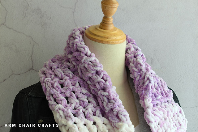 Herringbone Crochet Scarf - Sophia