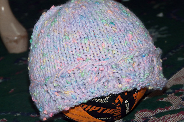Eyeleted Baby hat