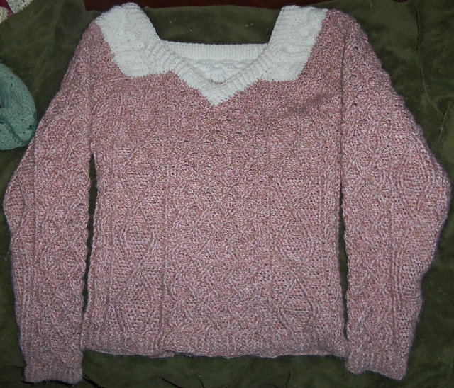 Trellis Crochet Cable Pullover