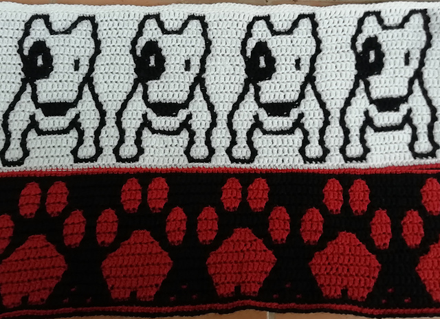 Dog and footprints