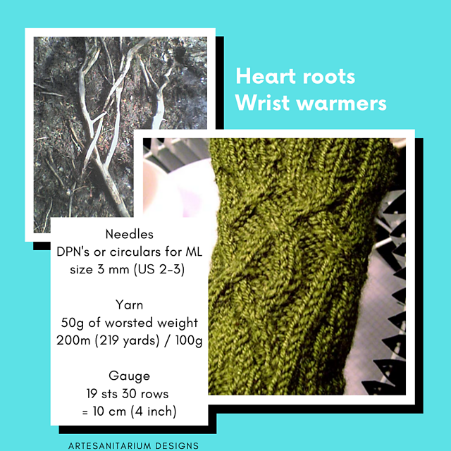 Heart Roots Wrist Warmers
