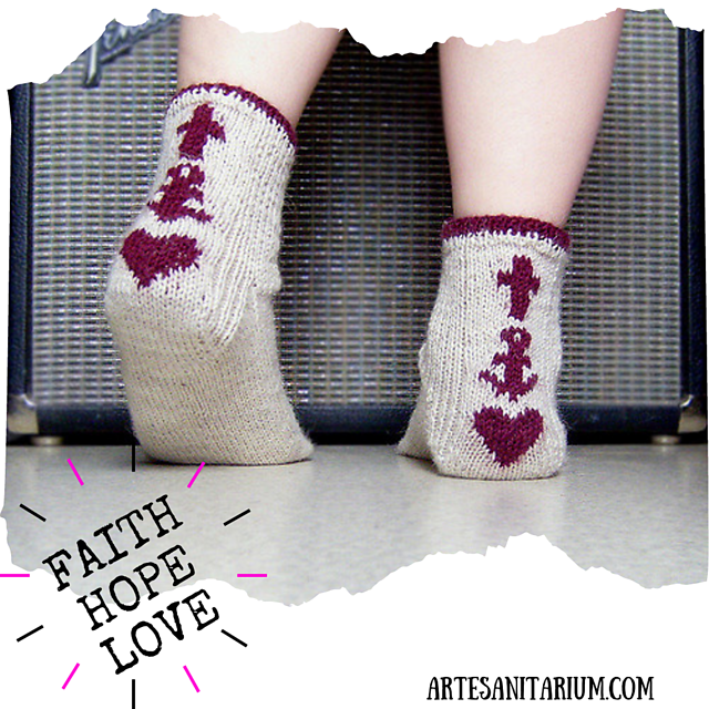 Faith Hope Love -socks