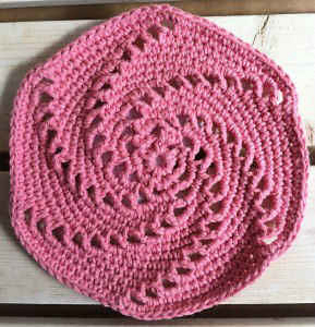 Rose Swirl Dishcloth #72