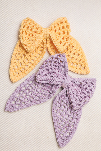 Crochet Mesh Bows