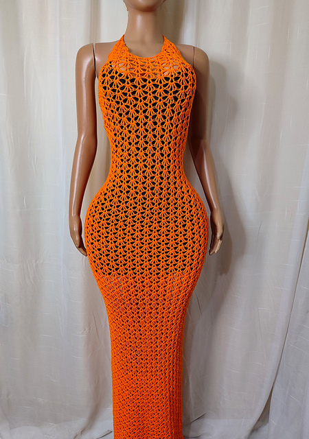 Lacey Shell Stitch Dress