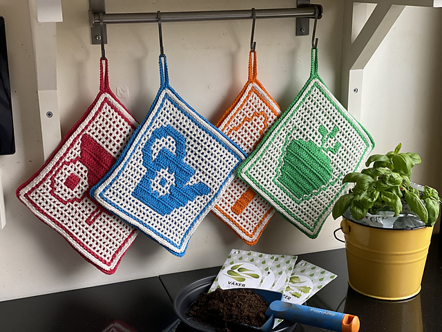 Astrid's garden potholders