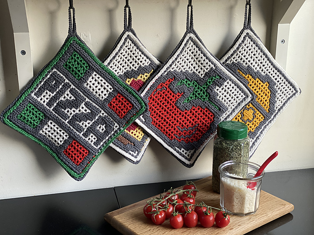 Astrid's 4 Pizza potholders