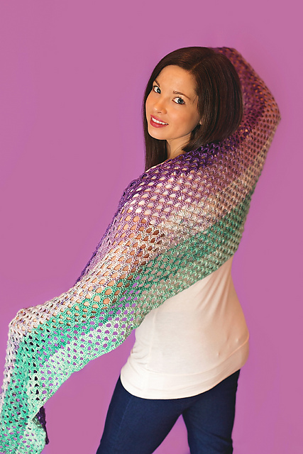Mermaid Fade Shawl