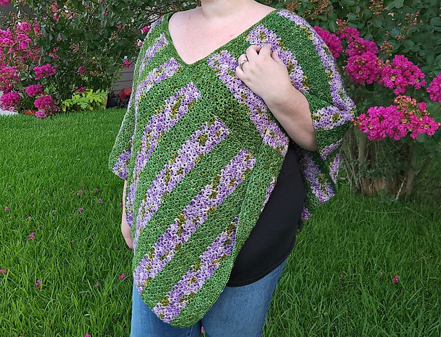 Blooming Flowers Poncho