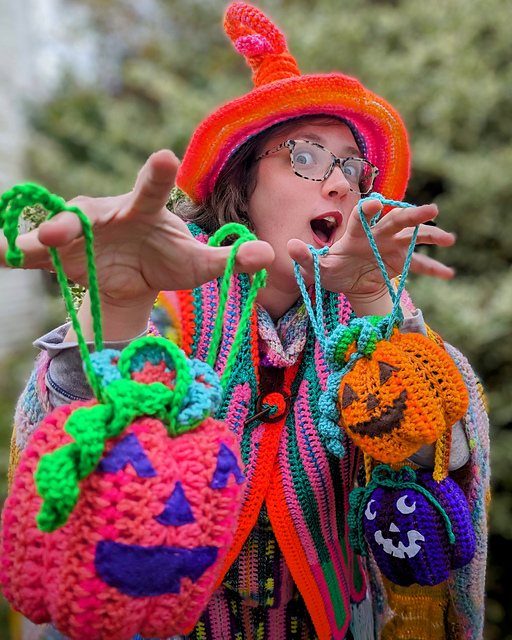 Ribbon Candy Pumpkin Pouch