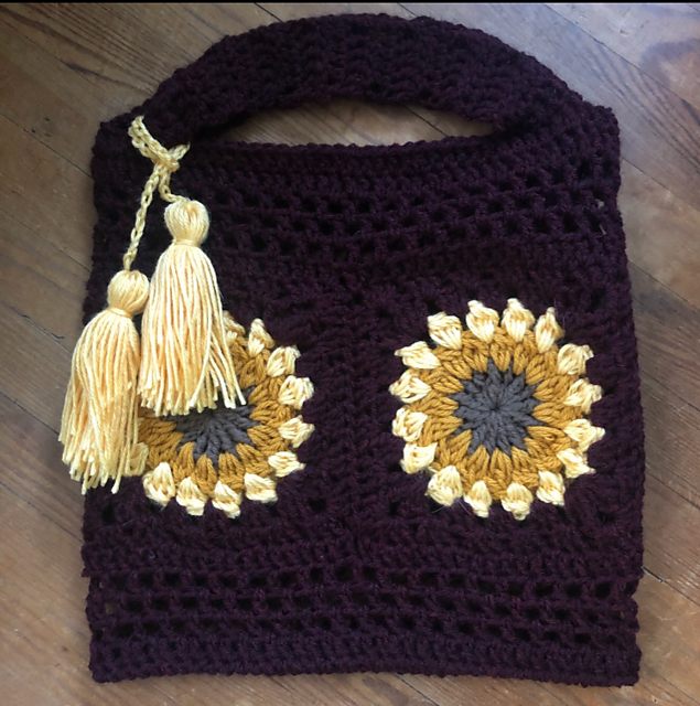 Sunflower Boho Bag
