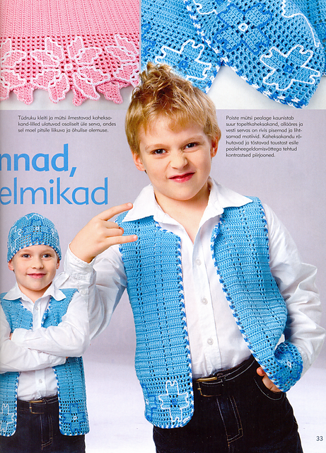 Vest and hat with eight-pointed stars