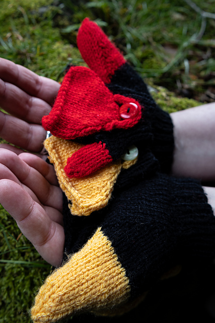 Colour Block Dyslexia Mittens