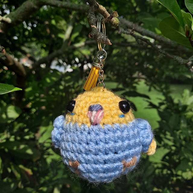 Miniblings Budgie Keychains Chiave della Catena Verde Anello