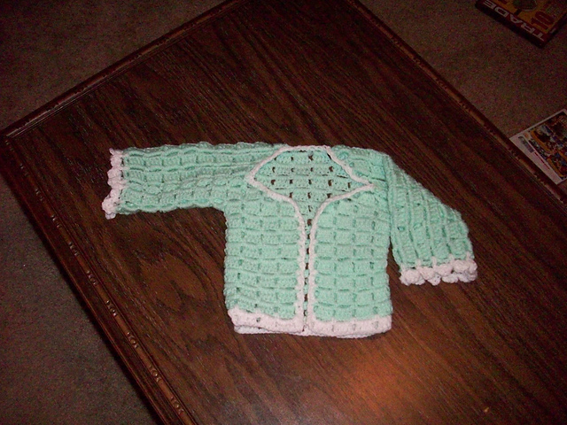 Baby Set: Jacket, Bonnet, and Mittens