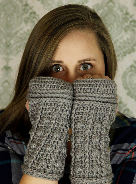 Dalek-Inspired Fingerless Gloves