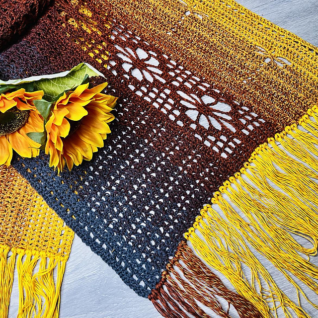 Dragonflies in Amber Scarf/Shawl