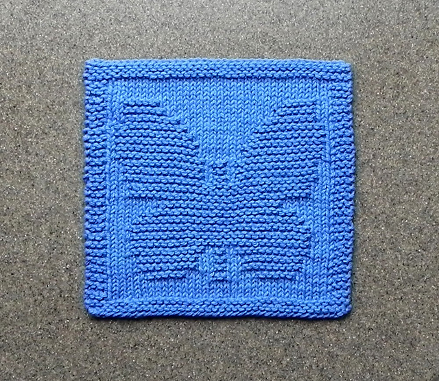 BUTTERFLY Knit Dishcloth