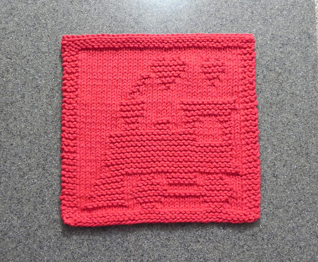 Train Knit Baby Wash Cloth