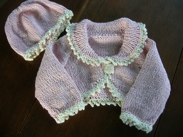 Bolero and Hat with Picot Trim