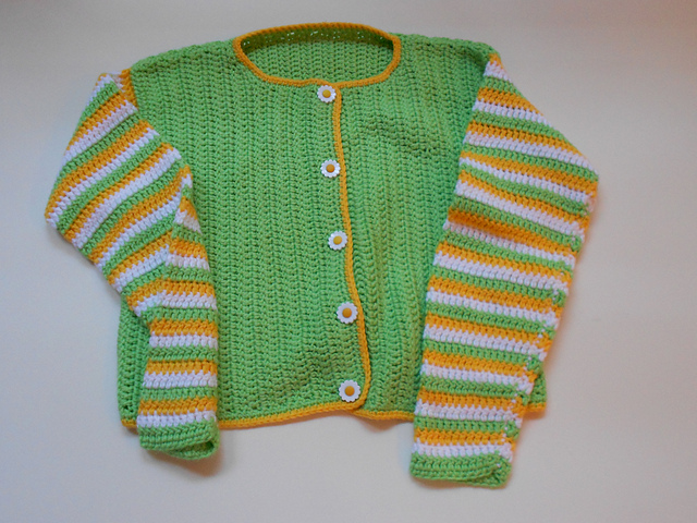citrus-striped cardigan