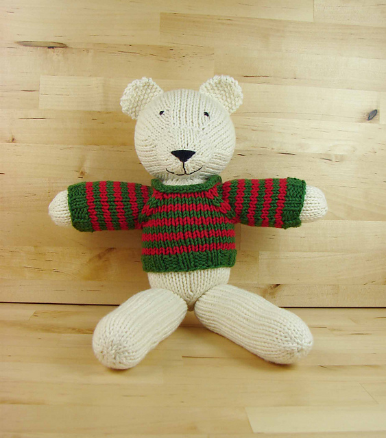 Teddy in a Striped Sweater