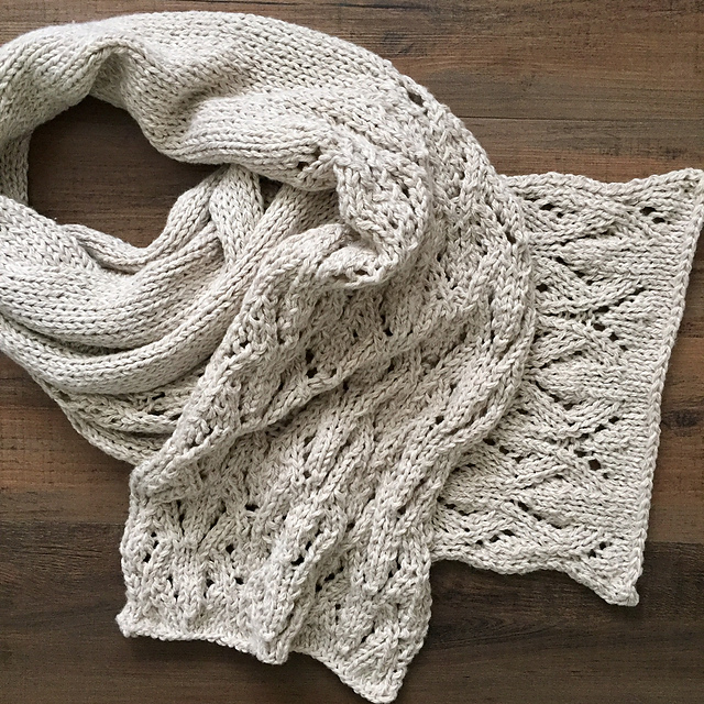 wisteria spring lace scarf