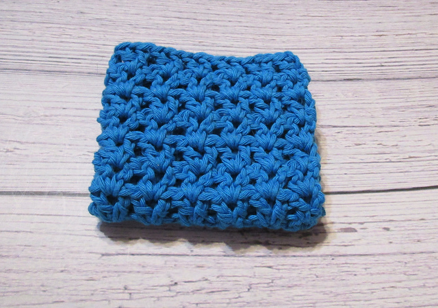 Rope stitch washcloth