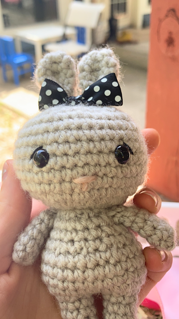 Spring chubby baby bunny