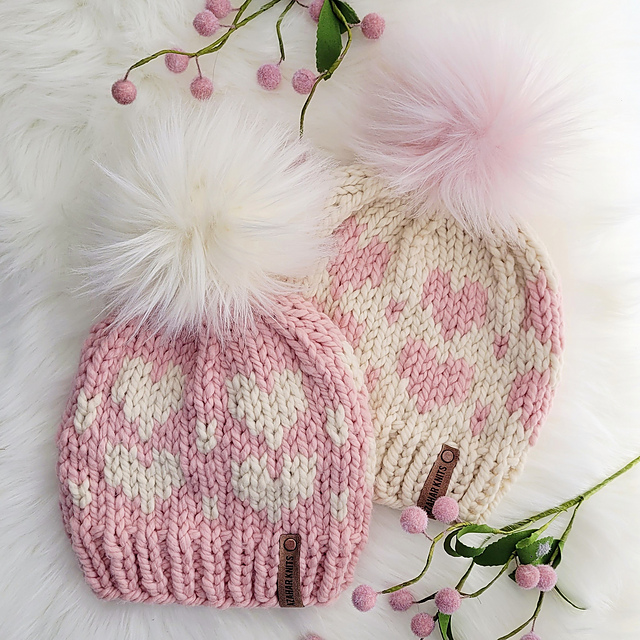 Corazones Beanie