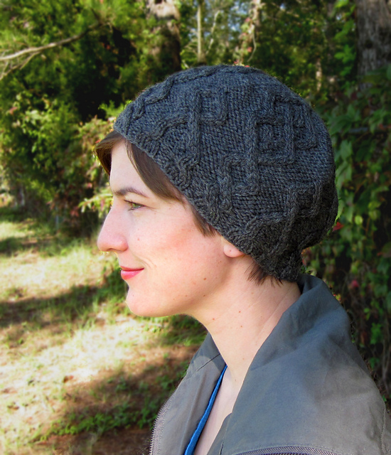 Argyle Cabled Beret