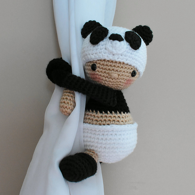 Pattern Print Baby Panda Women Long Robe