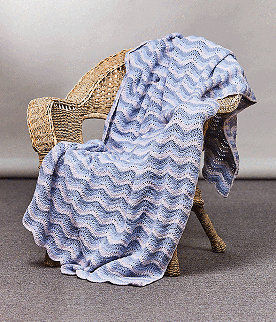 PT8543 - Crochet or Knit Ripple Blanket