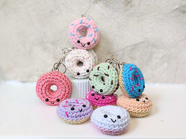 Crochet Donut Keychains
