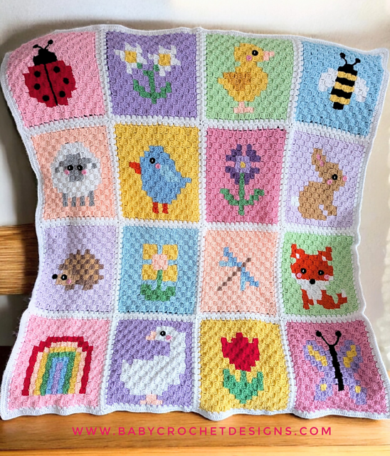 Spring Time C2C Blanket