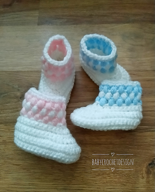 Puff Stitch Baby Boots