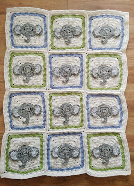 Elephant Tile Blanket