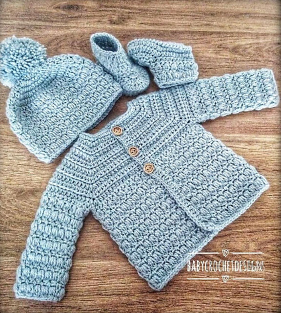 Cluster Stitch Cardigan Set