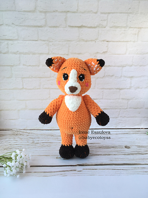 Crochet plush Fox Ferdy toy