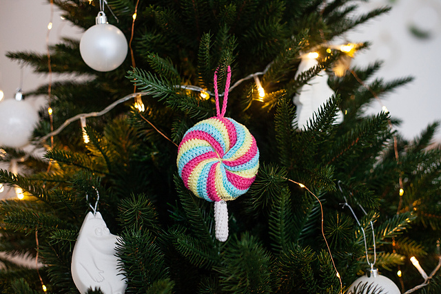 Amigurumi Christmas ornament Lollipop Candy
