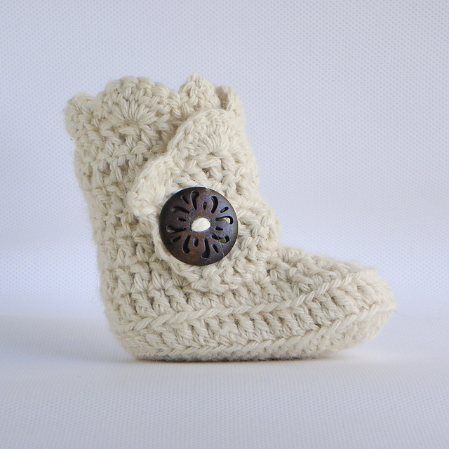 Scallop Edge Baby Boots