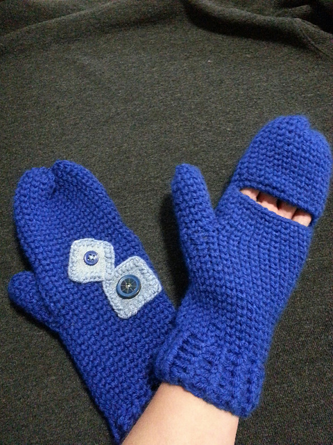 Winter Blues Texting Mitts