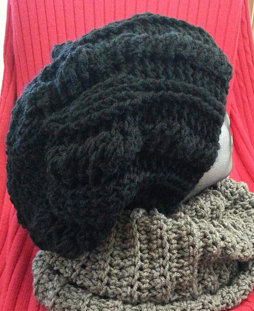 College Girl Cabled Slouchie Hat